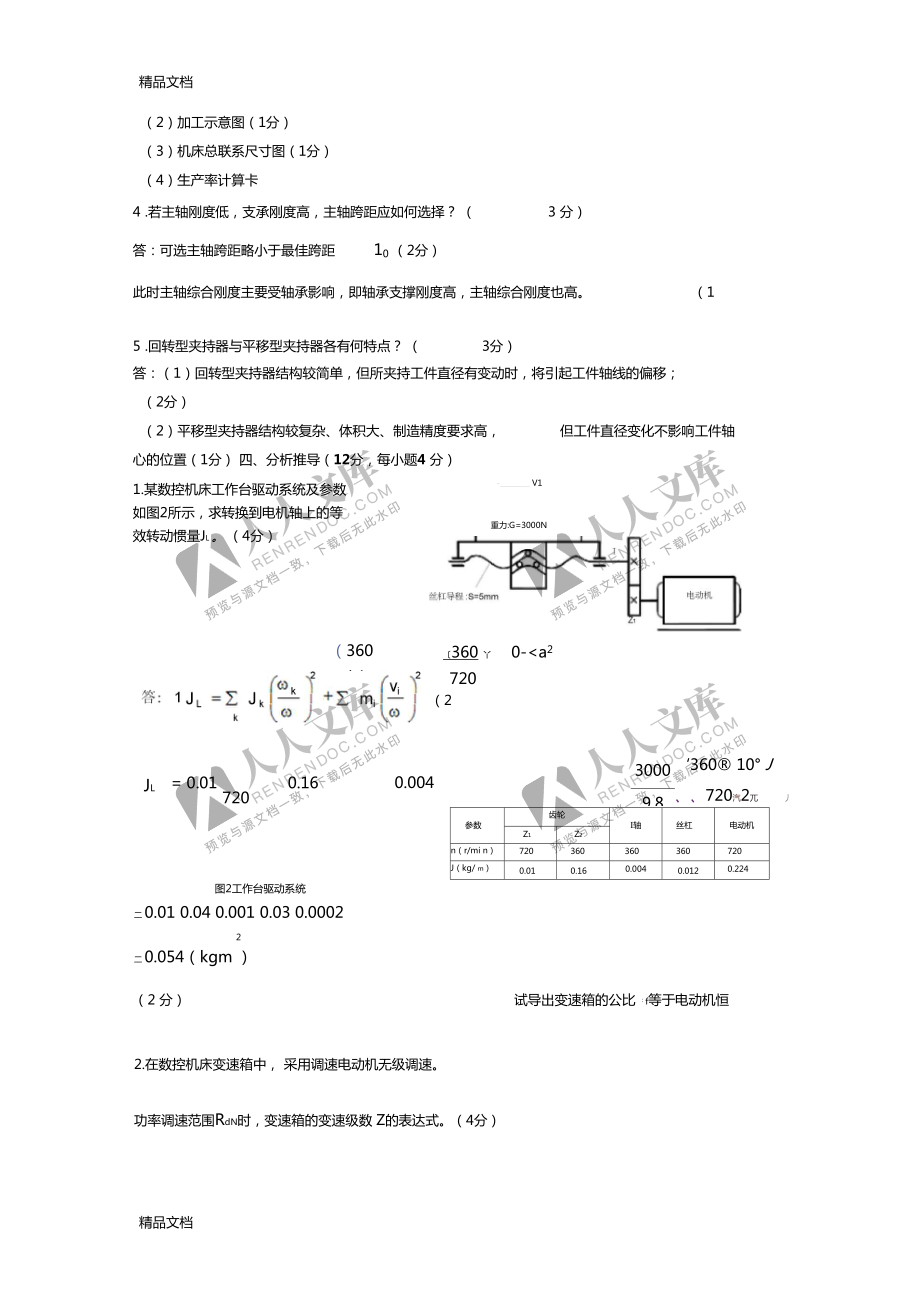 最新自學(xué)考試機械制造裝備設(shè)計模擬試題3答案